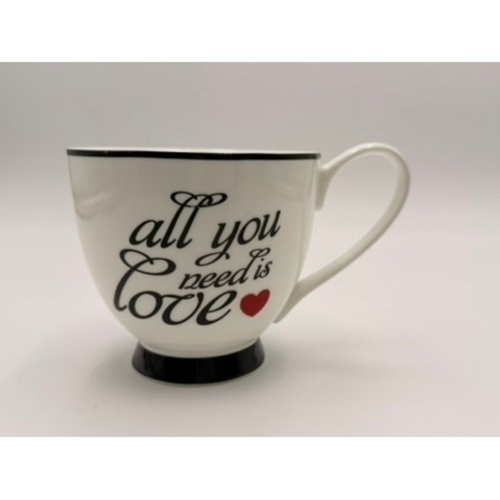Portobello By Inspire Mug Large White Excellent All You Need Is Love Heart
